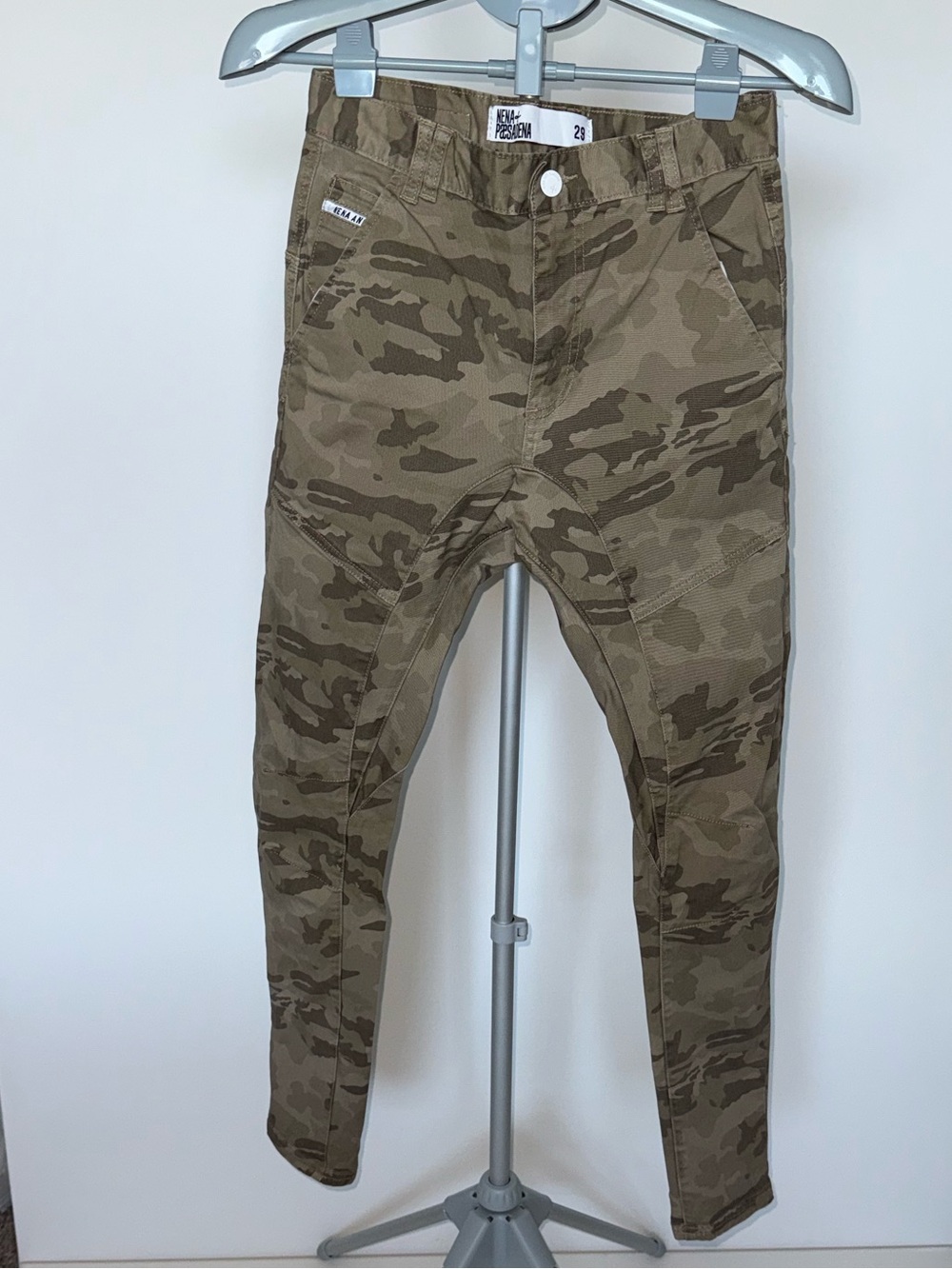 Nena & Pasadena Camo Skinny Pants Size 29 Khaki Military Utility